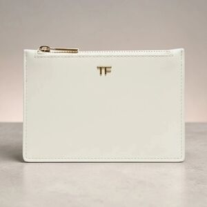 Tom Ford Card Holder Or Zippered Cosmetic Pouch with Gold Accent